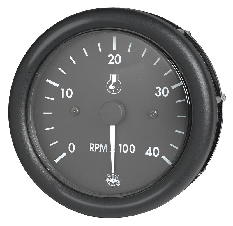 Guardian RPM counter diesel black w/hourmeter 12 V