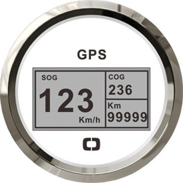 Non richiede trasduttore ed è fornito completo di antenna GPS 32 canali.- Tipo 1: Spidometro / bussola: indica in modo analogico la velocità 0-45 nodi ed in digitale la rotta bussola (di grado in grado).- Tipo 2: Spidometro / totalizzatore / bussola: indica in modo digitale la velocità 0/999 nodi, Km/h o MPH, la distanza percorsa fino a 99999 miglia e la rotta bussola (di grado in grado).Quadrante retroilluminazione sia rossa sia gialla.