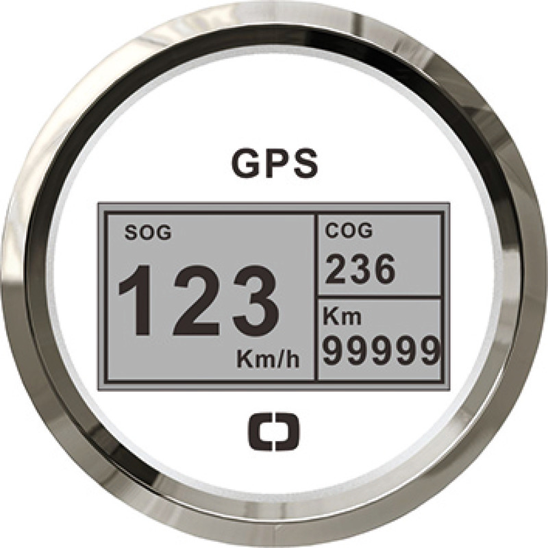 Non richiede trasduttore ed è fornito completo di antenna GPS 32 canali.- Tipo 1: Spidometro / bussola: indica in modo analogico la velocità 0-45 nodi ed in digitale la rotta bussola (di grado in grado).- Tipo 2: Spidometro / totalizzatore / bussola: indica in modo digitale la velocità 0/999 nodi, Km/h o MPH, la distanza percorsa fino a 99999 miglia e la rotta bussola (di grado in grado).Quadrante retroilluminazione sia rossa sia gialla.