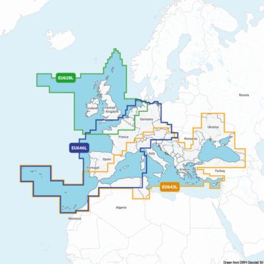 Cartografia Garmin con contenuti integrati per acque costiere e interne, le soluzioni di mappatura Garmin Navionics+ e Garmin Navionics Vision+™ premium offrono colori vivaci in stile Navionics®, accesso ad aggiornamenti quotidiani delle mappe, tecnologia avanzata Auto Guidance+™ e molto di più.NB: al momento dell’ordine è necessario specificare la zona richiesta.
