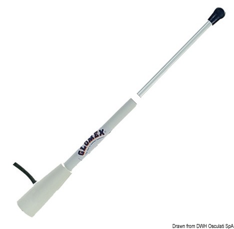 Lunghezza 150 cm. Completa di cavo da 6 m e spina MOTOROLA. Frequenza 88/108 mHz. Look uguale ad antenna VHF 29.996.05 e CB 29.920.00.