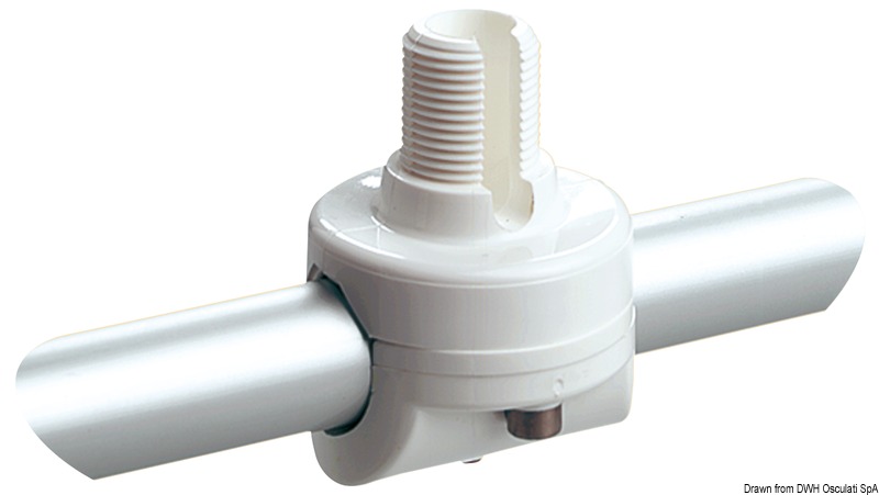 In nylon rinforzato fissa, da montare sui tubi da mm 22/25, per antenne GPS.