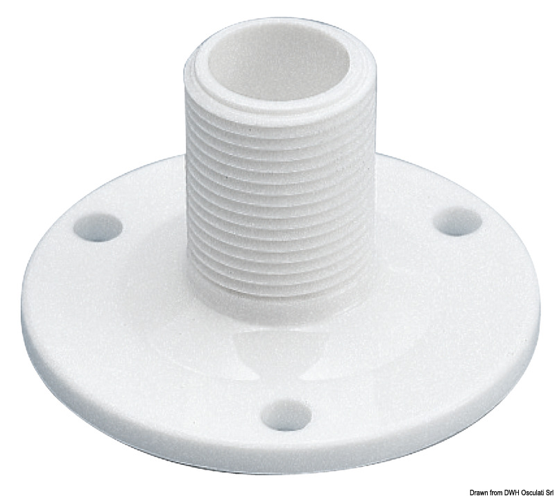 In nylon rinforzato fissa, per antenna VHF-GPS. Filetto da 1".
