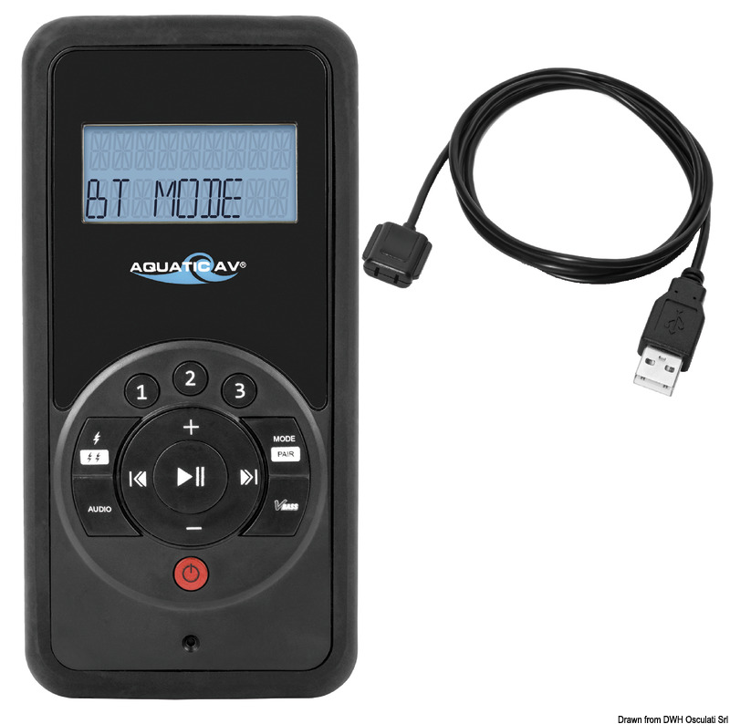 L'amplificatore da 288 W alimenta direttamente il subwoofer interno e le casse esterne (fino a 4 casse). L'elettronica crossover bilancia perfettamente l'uscita delle casse per la migliore performance acustica.La musica si controlla direttamente da smartphone e lettori MP3 via Bluetooth con tecnologia evoluta Halo Aerial, oppure telecomando 29.548.77.Specifiche amplificatore interno:- controllo del dispositivo: via Bluetooth con smartphone o MP3;- uscite: 2 RCA (400 mV, 2/4 V);- potenza (max): 288 W (144 W + 144 W subwoofer);- 125-20,000 Hz.Specifiche tecniche subwoofer:- cono 8";- porta calibrata;- potenza (max): 144 W;- 26-125 Hz.