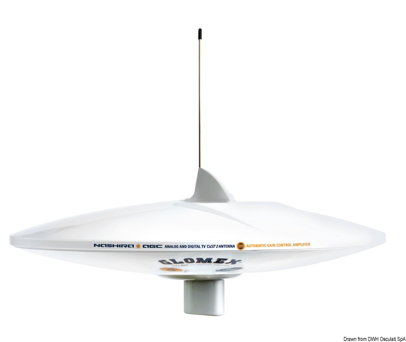 Antenna TV Glomex Nashira AGC/DAB/AM-FM bianca