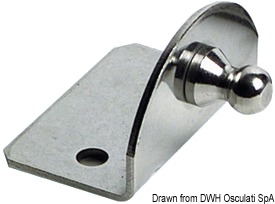 90° plate Ø 10mm-ball external