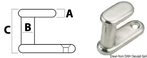 In acciaio inox AISI 316 lucidato.