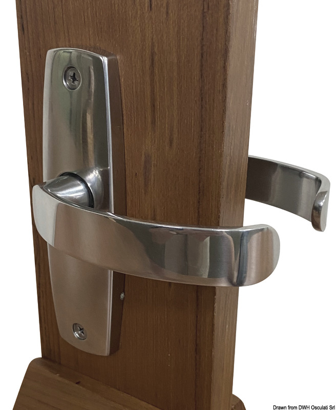 Il nottolino di bloccaggio rimane all’interno della porta fino a che questa arriva in posizione chiusa; il magnete nel riscontro (incluso) richiama il nottolino che ferma la porta.Grazie alla funzione del magnete sono universali per ogni tipo di verso apertura.Per porte spessore 19/38 mm.
