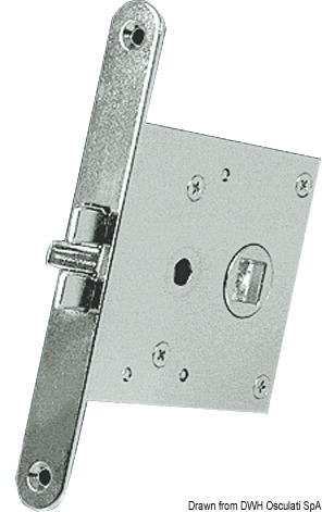 In ottone cromato, per porte anche sottili.