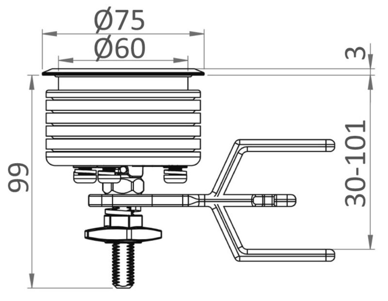 Kit N. 4 Eclipse MK2 flush latch 75 mm