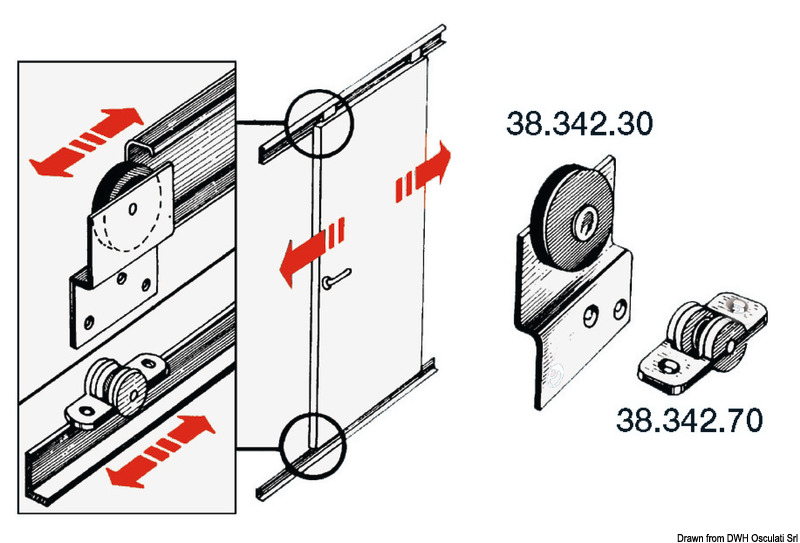 SS upper rail 45x14x2000 mm