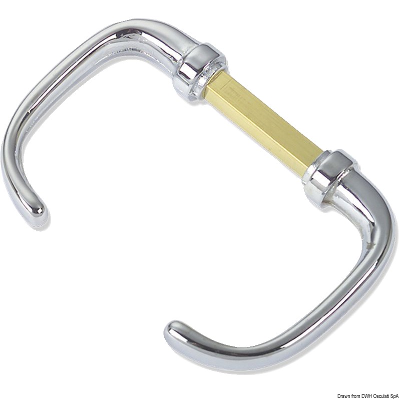 Classic Classic chromed brass handle 80x35 mm