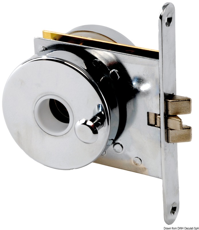 In ottone cromato. Ha un ingombro e uno spessore molto ridotti. Maniglie: tutte quelle del catalogo quadro 8 mm.