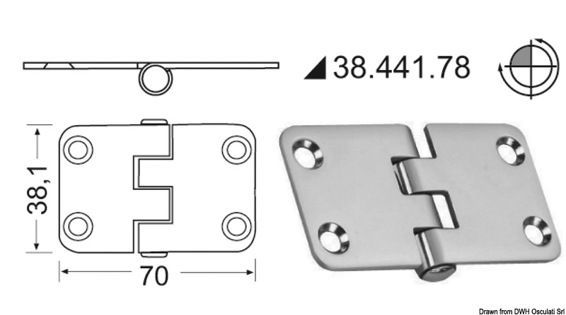 In acciaio inox, lucidate a specchio, con smorzamento delle vibrazioni tramite asse centrale frenato.