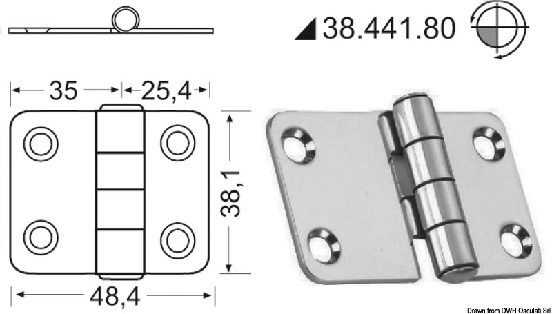 In acciaio inox, lucidate a specchio, con smorzamento delle vibrazioni tramite asse centrale frenato.