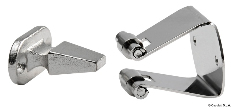 Con rullini di ritegno in acciaio inox.