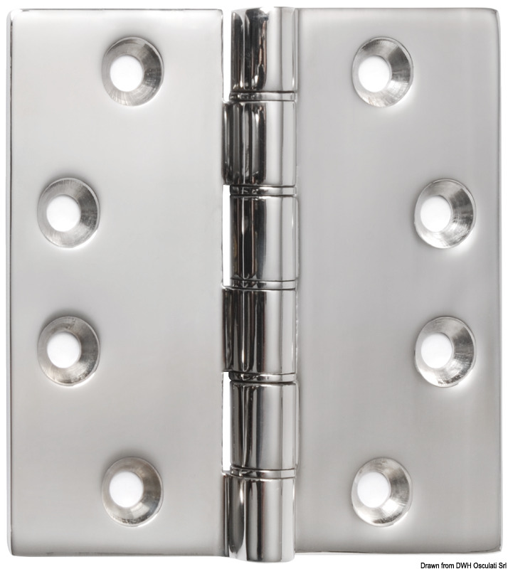 In acciaio inox AISI 316 di grandissima resistenza, lucidate a specchio.