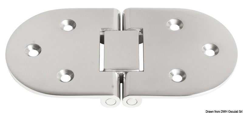 Completamente in acciaio inox AISI 316 lucidato a specchio. Adatte per portelli e piani ribaltabili.