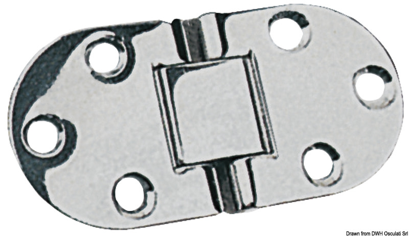 Iin acciaio inox lucidate a specchio, completamente a filo per ribaltine tavoli. Munite di blocchetto centrale microfuso.
