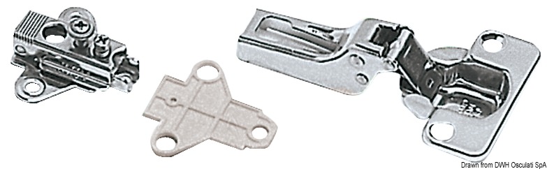 Completamente in acciaio inox. Complete con tacchetto in nylon per variare lo sbalzo.