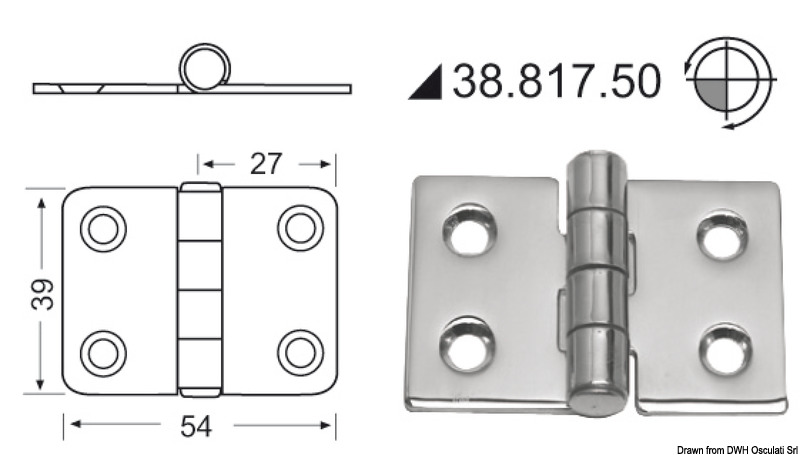 In acciaio inox, lucidate a specchio, con smorzamento delle vibrazioni tramite asse centrale frenato.
