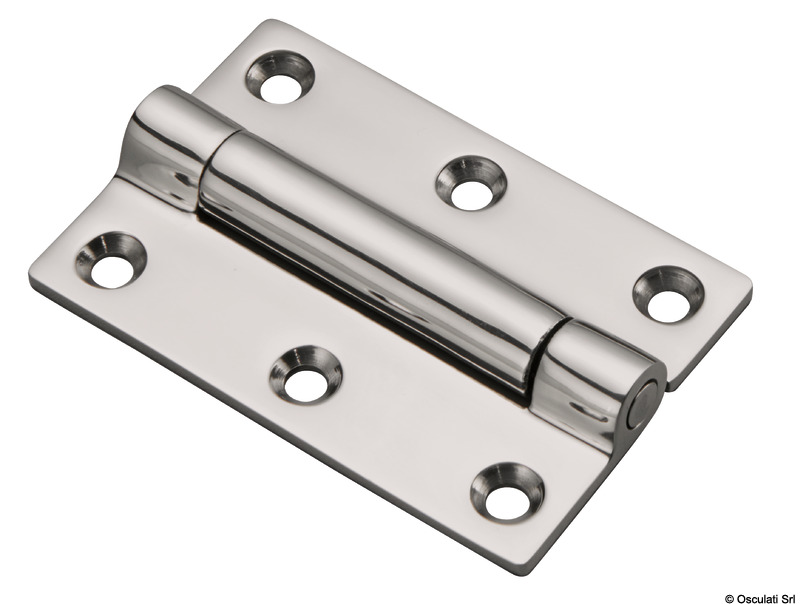 Costruita in acciaio inox AISi 316 microfuso.Coppia torcente costante 30 kg·cm ± 15% garantita 20.000 cicli.La coppia torcente si esprime in kg·cm, significa che allontanandosi dall’asse di rotazione della cerniera, lo sforzo si riduce.Calcolo momento torcente: profondità antina (cm) x 1/2 peso antina (kg).Esempio: 2 cerniere da 30 kg reggono perfettamente un portello pesante 2 kg e profondo 40 cm.