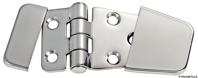 In acciaio inox, lucidate a specchio. Fissaggio istantaneo tramite autoadesivo e con smorzamento delle vibrazioni tramite asse centrale frenato.