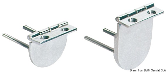 Cerniere in acciaio inox AISI 316 microfuse, robuste, lucidate a specchio. Particolarmente indicate per cofani motore e aperture piano pozzetto (il lato 21x65 mm si fissa in verticale).