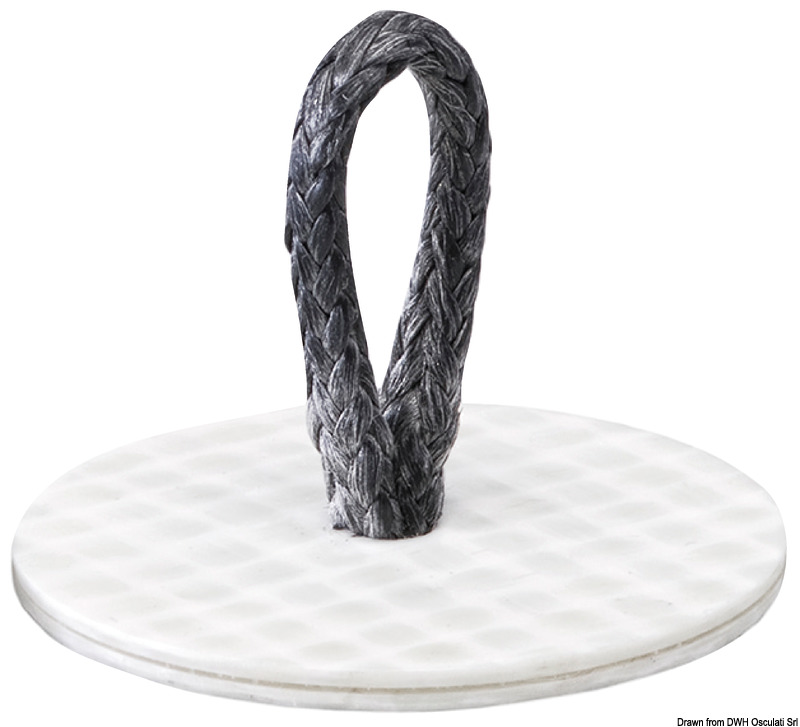 Soluzione in Carbonio o Fibra di Vetro dei Pad-Eye, golfari e similari. Applicabile per incollaggio su superficie precedentemente preparata e con colle specifiche. Per un incollaggio elastico: SIKAFLEX 291i 65.289.XX. Perfetto per creare punti di fissaggio interni non strutturali.