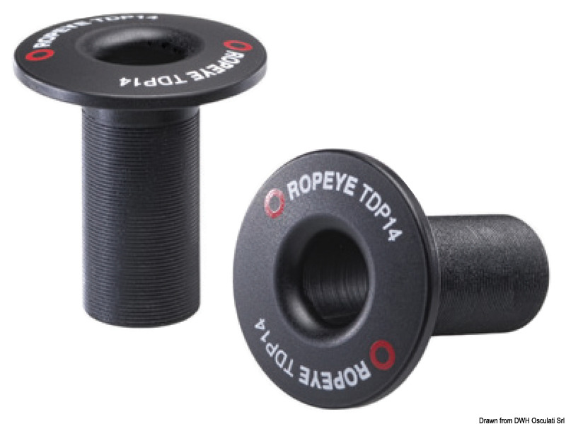 Ropeye Through Deck Pushing è stato progettato per proteggere le strutture nella realizzazione di fori di passaggio e permettere il regolare scorrimento di cime, scotte e drizze.