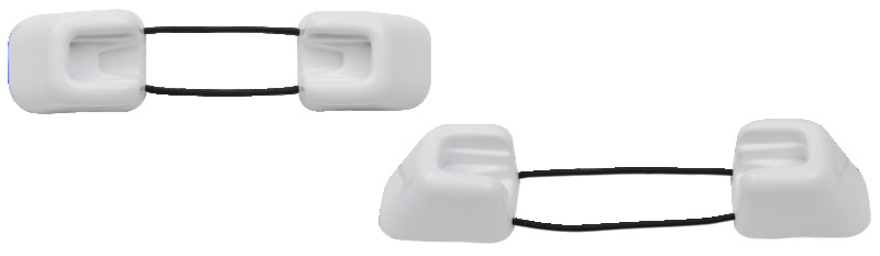 Realizzati in ABS bianco, si montano con l’apposito elastico sui corni delle bitte, al fine di evitare di inciampare camminando in coperta.