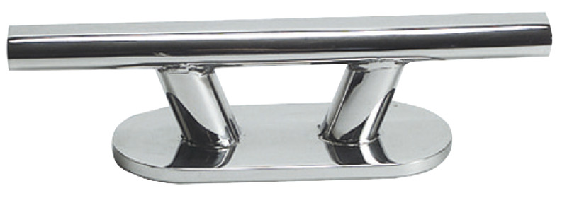 In acciaio inox AISI 316 lucidato a specchio, fissaggio con 2 prigionieri.