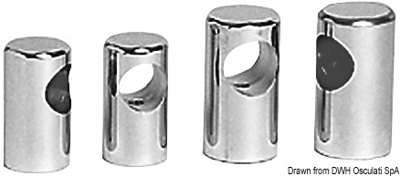 Handrail central AISI316 25 mm