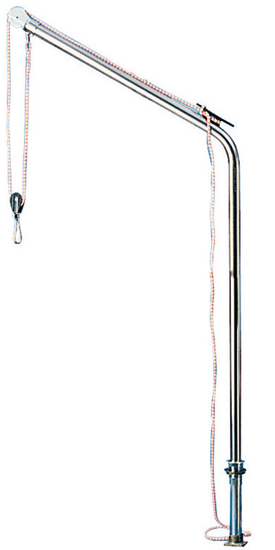 SS swivelling davit pipe 40 mm 125 kg per pair