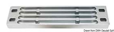 Zink oblong anode for Yamaha