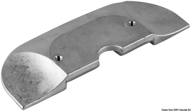 Plate magnesium anode for Alpha One in/outboards
