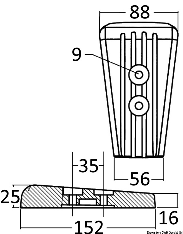 Magnesium leg anode Volvo SX/DPS