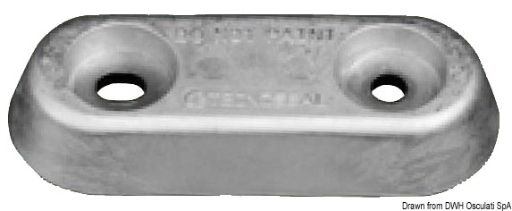 Oval Vetus type anode 900 g