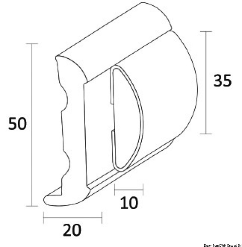 Profilo in acciaio inox AISI 316 riempito in PVC DURALENE. Si può applicare sia su base Standard che su base Slim. Barre da 3 m, da giuntare sempre con il suo coprigiunta.Vantaggi:- si può piegare facilmente;- leggero;- alta resistenza agli urti.