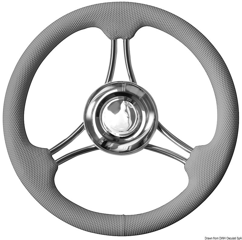Mozzo centrale con cono universale, regolabile per centrare il volante. Ø 350 mm.