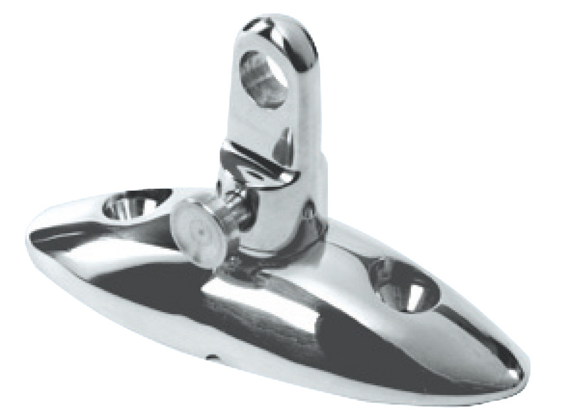 In acciaio inox AISI 316 lucidato a specchio, nuova versione carenata. Perno / foro da 6 mm