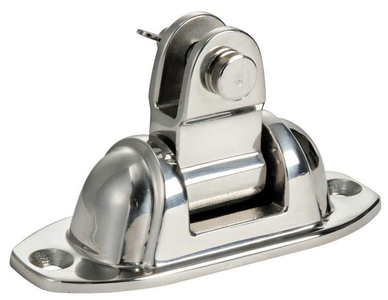 In acciaio inox AISI 316 lucidato a specchio, versione alta resistenza per capottine di grandi dimensioni con struttura dei tubi da 25/30 mm.