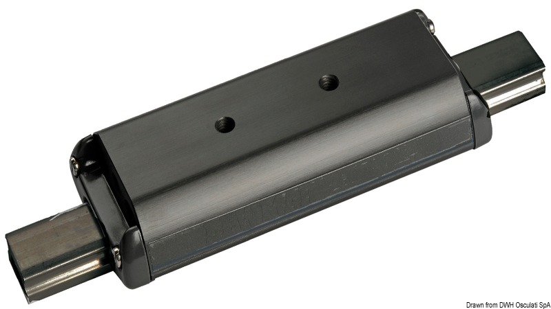 Realizzato appositamente per questo utilizzo, in alluminio anodizzato a spessore con sfere in Delrin, profilo ribassato e superficie d'appoggio piana con 2 fori filettati M6.