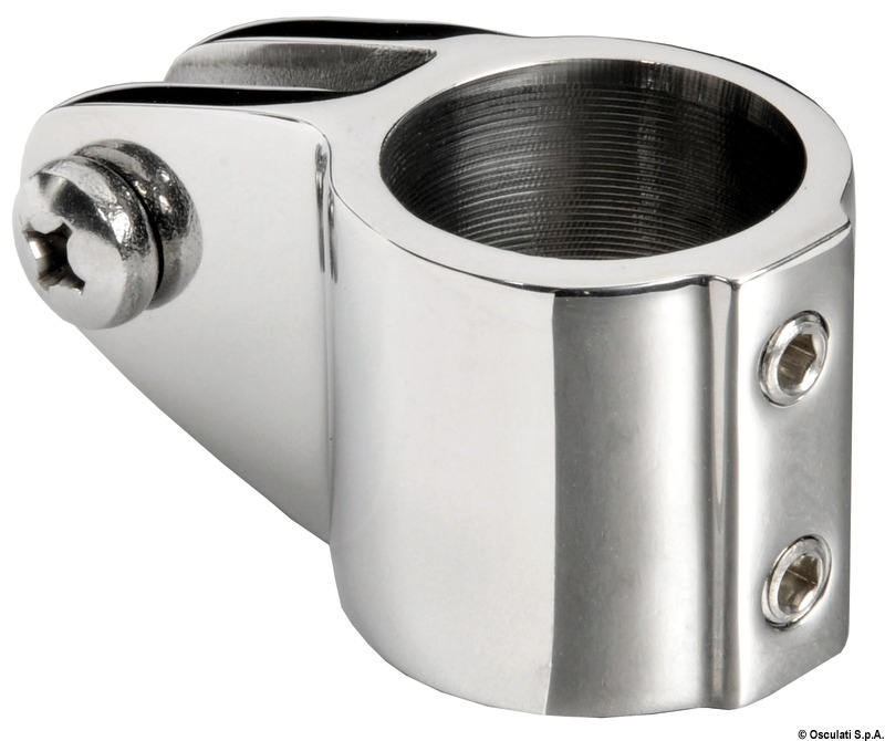 In acciaio inox AISI 316 lucidato a specchio.