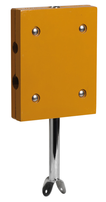 Tavoletta in compensato marino verniciato ai poliuretani.Tubo con forcella in acciaio inox.Dotato di doppi fori onde poter adattare il supporto sia su pulpiti con tubi Ø 30 mm che 25 mm.