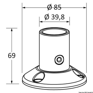 Base for T-Top Ø 44 mm