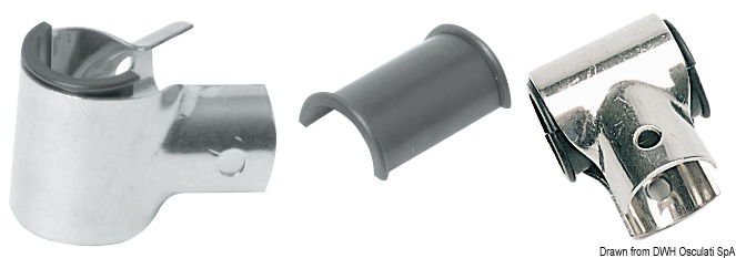 In acciaio inox, completo di boccole antifrizione.