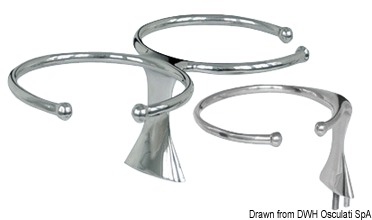 In acciaio inox AISI 316 lucidato a specchio.