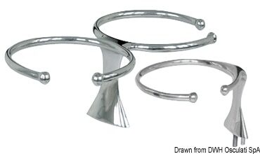 In acciaio inox AISI 316 lucidato a specchio.