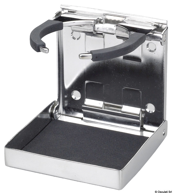 Versione extra completamente in acciaio inox lucidato a specchio. Bracci a fondello rivestiti in gomma antisdrucciolo.